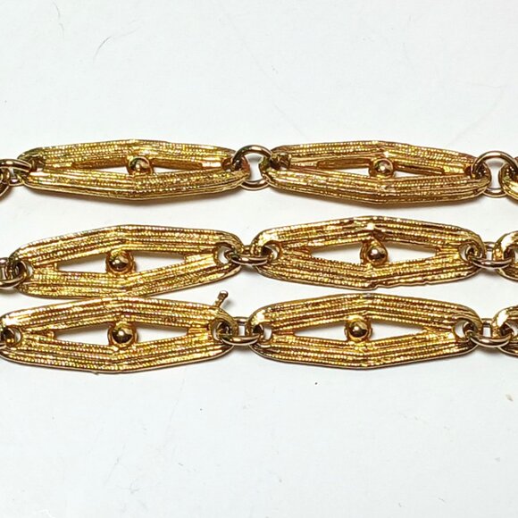 Vintage Gold Multi-strand Oriental Bracelet, Classy Chain Bracelet for Women - Picture 8 of 11